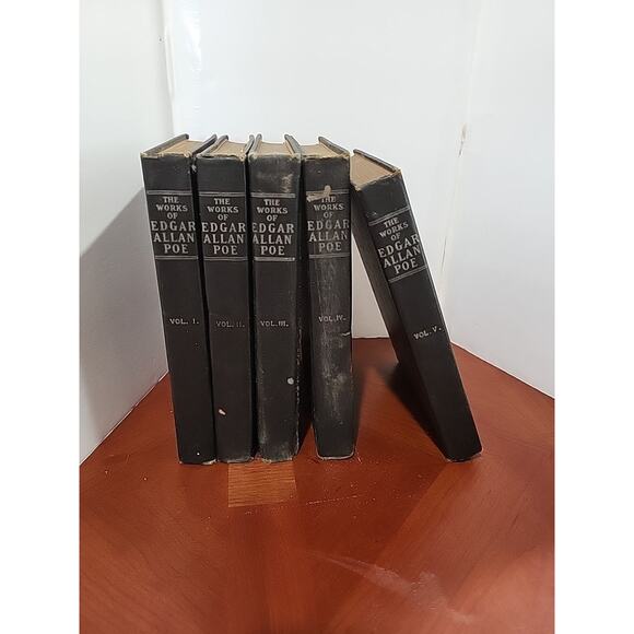 1903 Edgar Allan Poe Raven Edition Complete Set Gothic Horror Stories Book - Picture 2 of 12